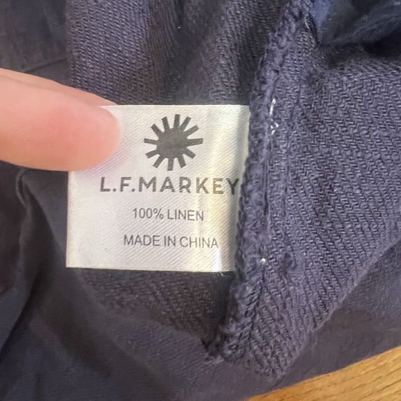 L.F. Markey Fergus Trouser // navy blue // 100% linen - Picture 8 of 8